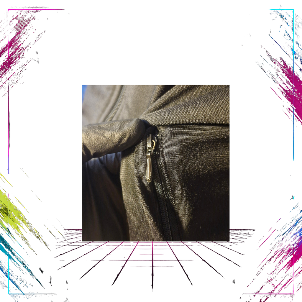 Archival mid-90s Adidas asymmetric colourblock track jacket — pocket zipper detail, colour wear visible — ThePlugOfVintage