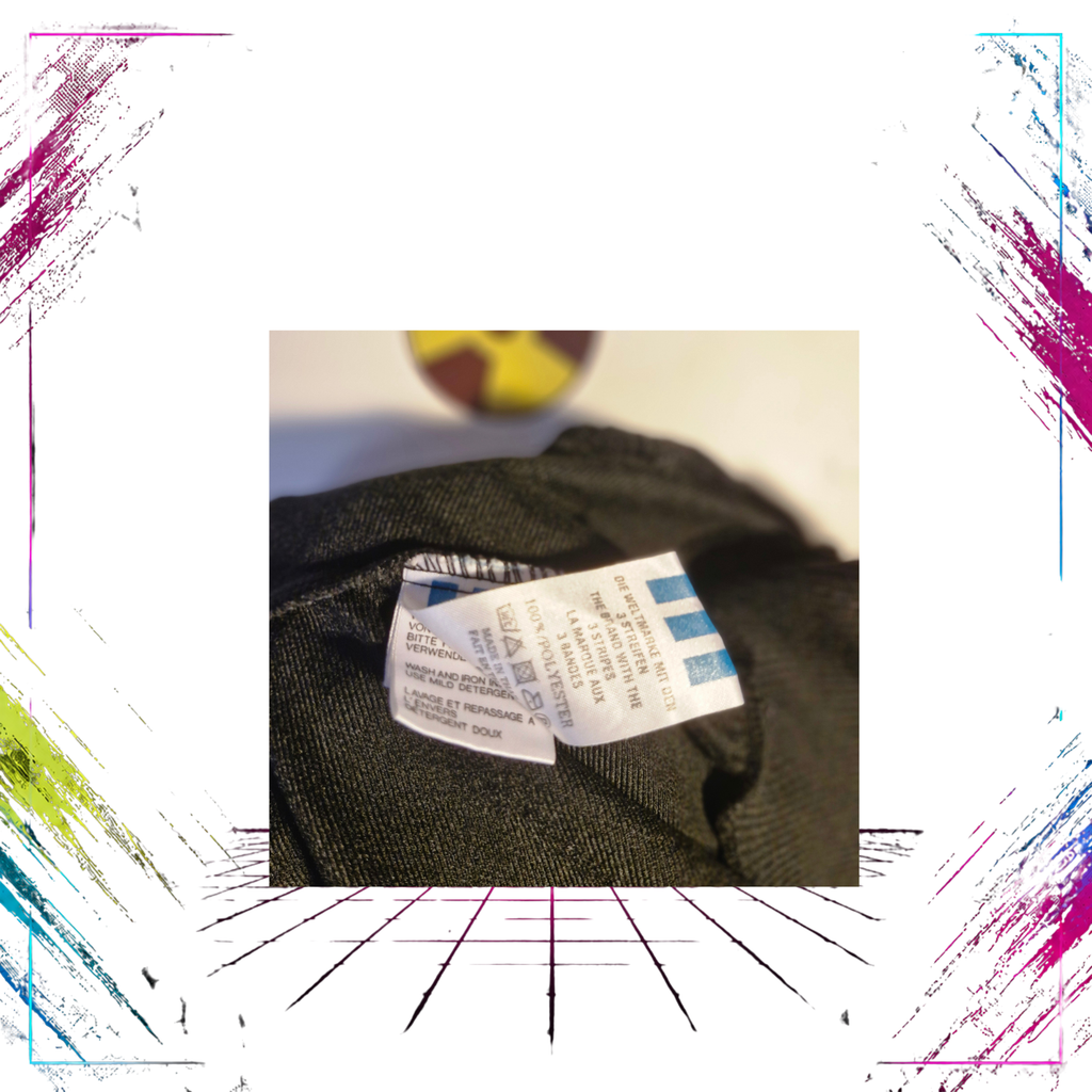 Archival mid-90s Adidas asymmetric colourblock track jacket — care and size labels — ThePlugOfVintage