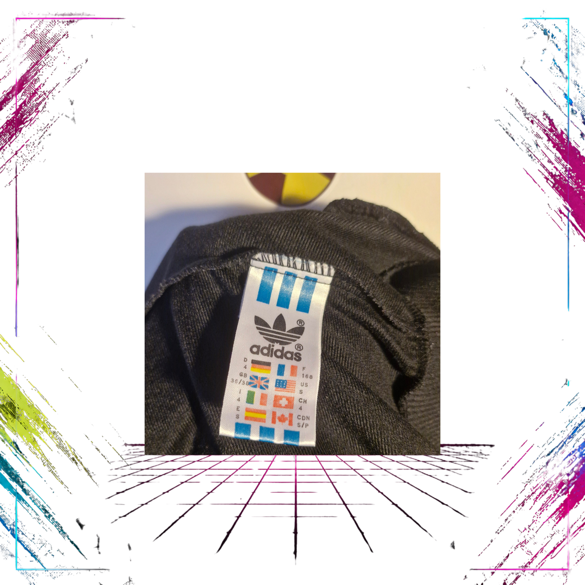 Archival mid-90s Adidas asymmetric colourblock track jacket — Adidas label detail, made in Thailand — ThePlugOfVintage