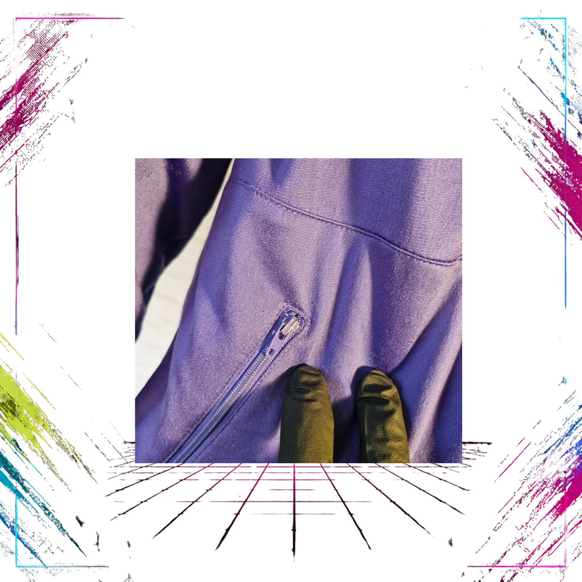 Panther Sportswear “Cyber Splash” Abstract Track Jacket — Early 90s — Size L