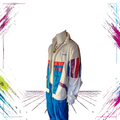 Adidas white windbreaker fullset 90s vintage tracksuit front – ThePlugOfVintage