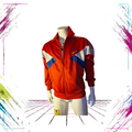 Adidas 90s red track jacket vintage retro sportswear front blue white details – ThePlugOfVintage
