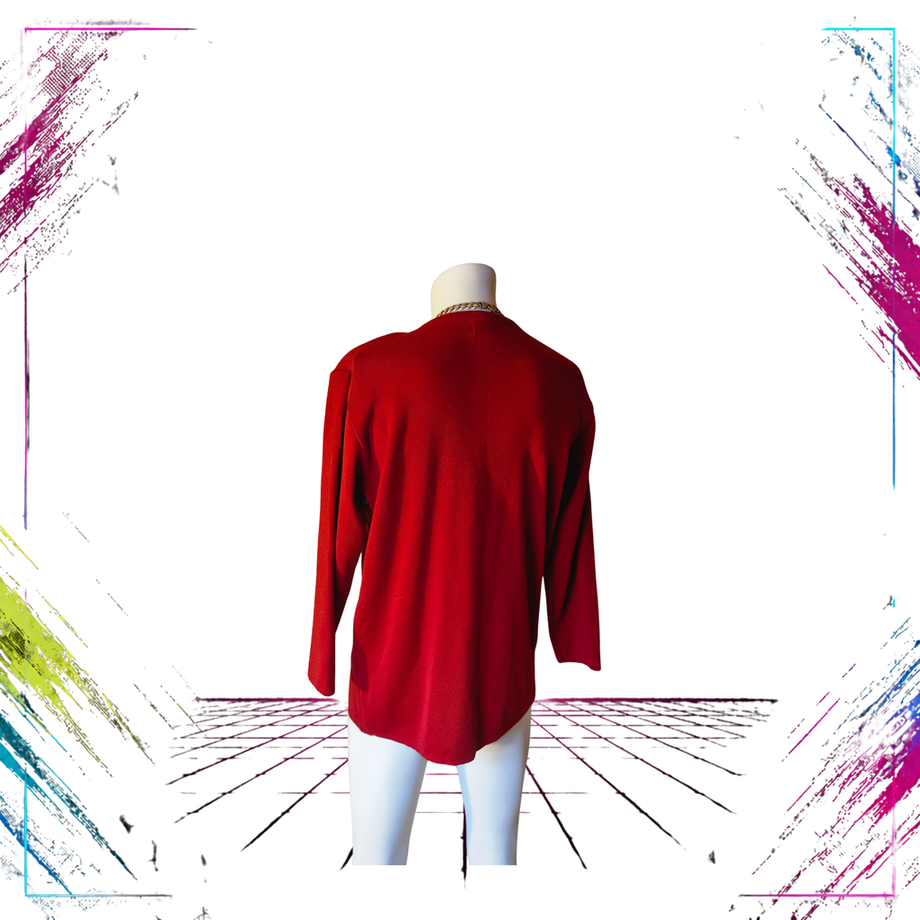 Altesse Vintage Longline Wool Blouse Finnish Made, 1980s  DEADSTOCK back -theplugofvintage