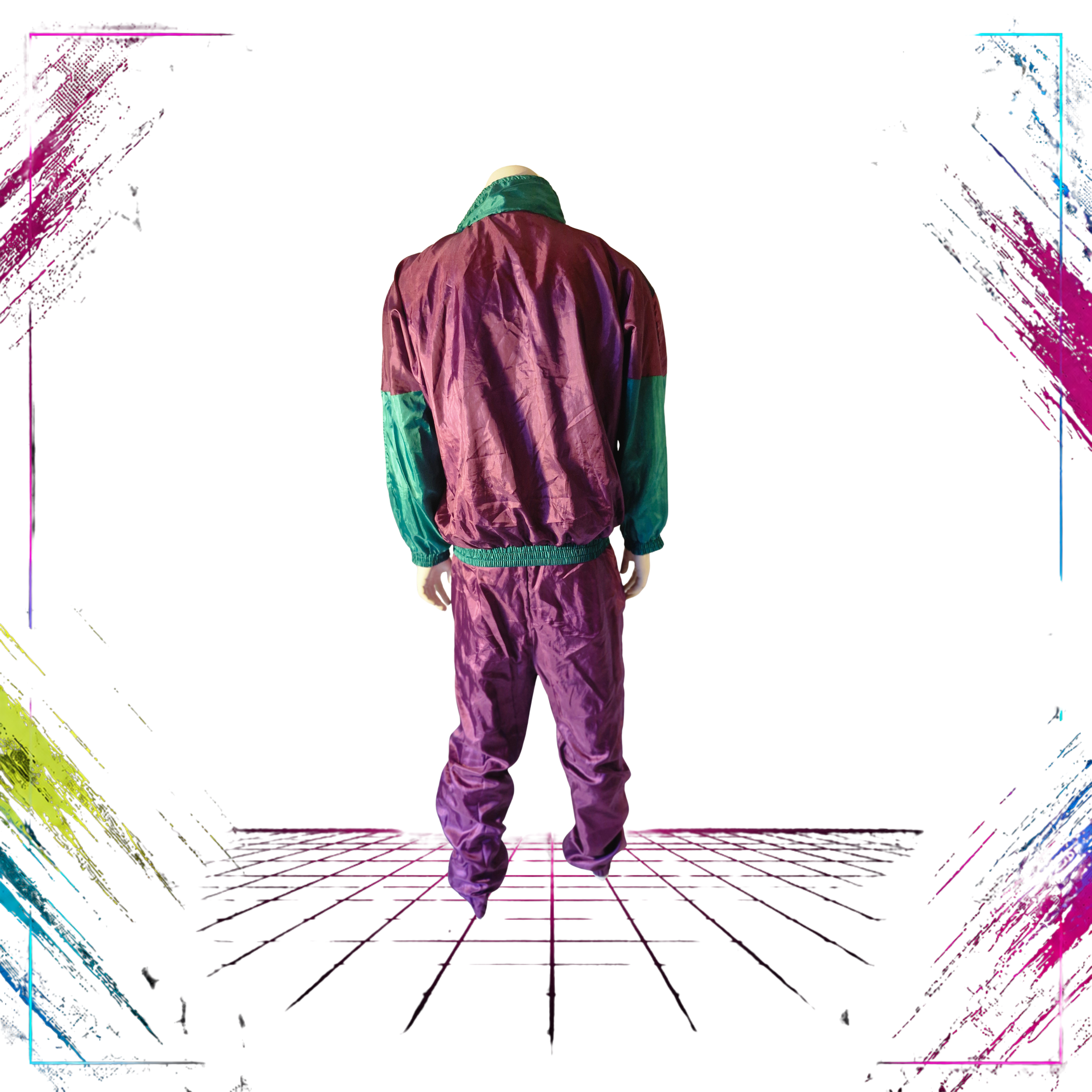 Twist Sportswear windbreaker suit 80s 90s vintage Nordic sportswear back – ThePlugOfVintage
