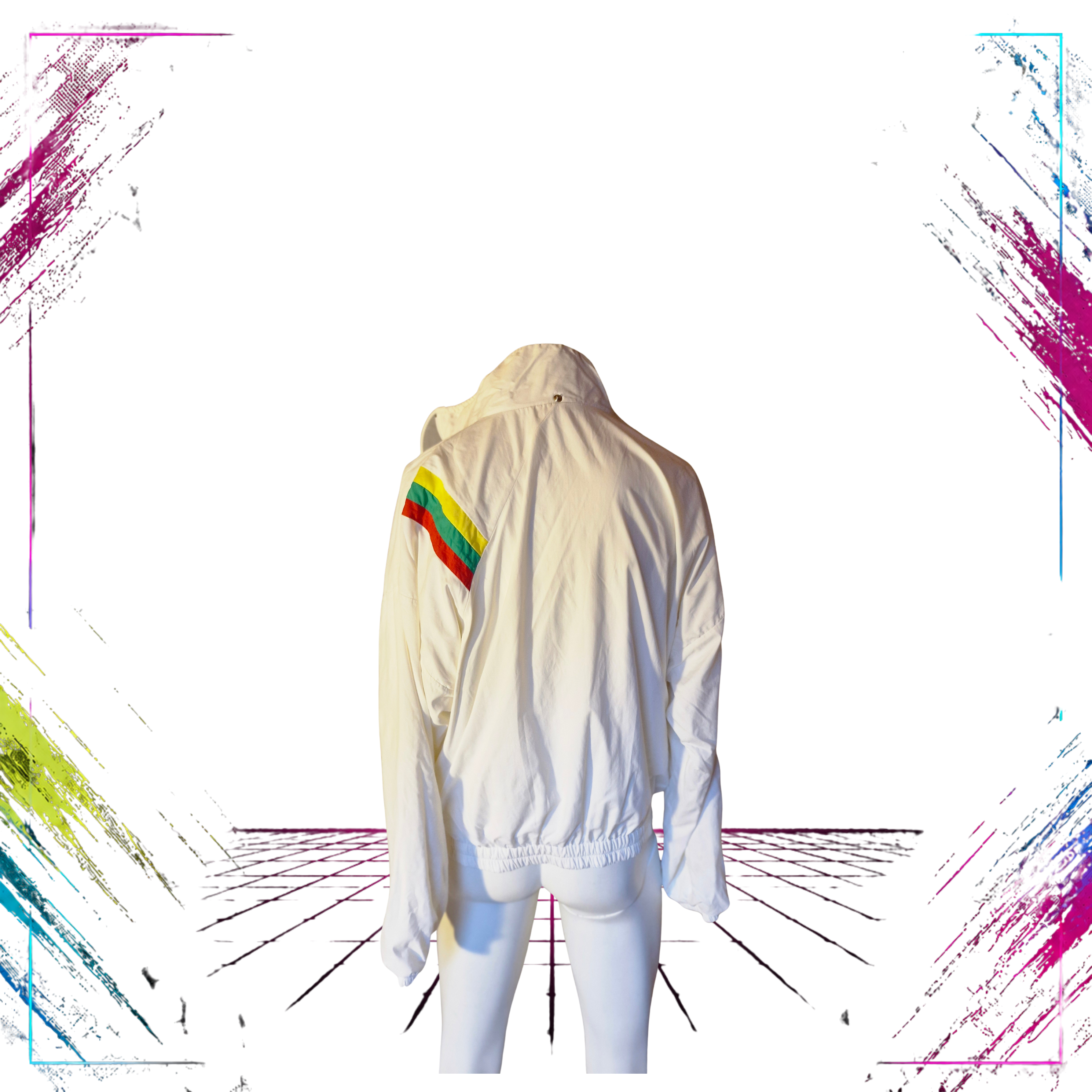 Ulkoset Oy Vintage Windbreaker  Finnish back -theplugofvintage