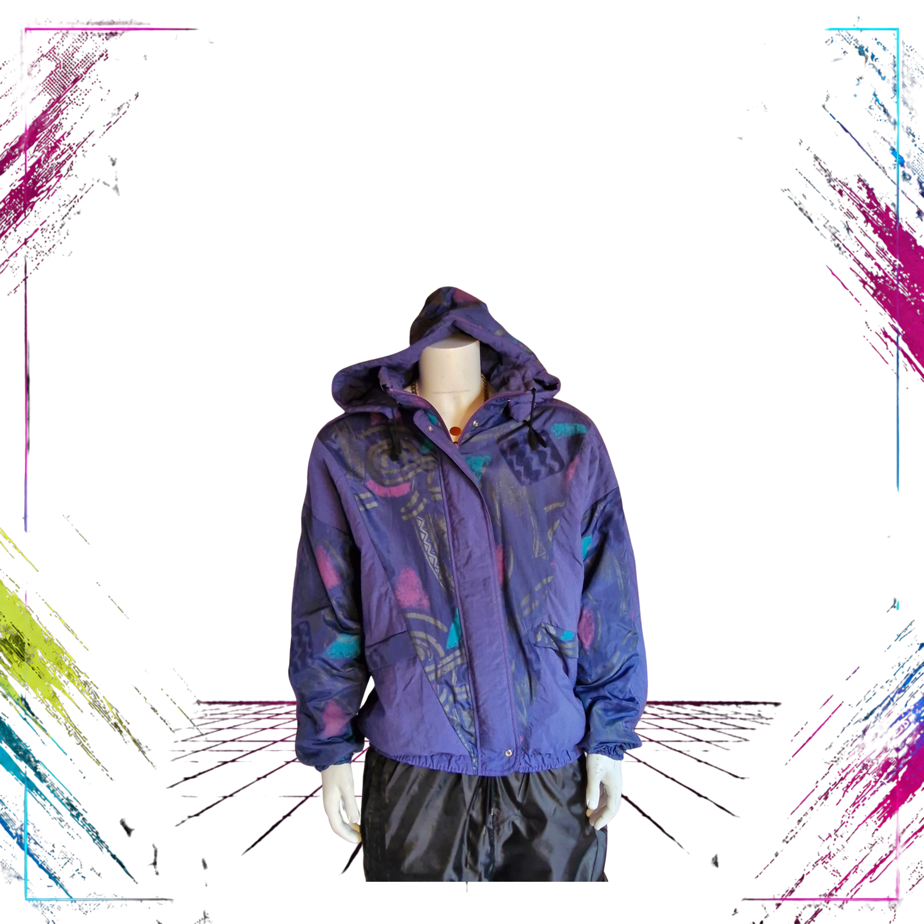 Noven Vintage Winter Jacket  Finnish Retro Design 80s–90s front -theplugofvintage