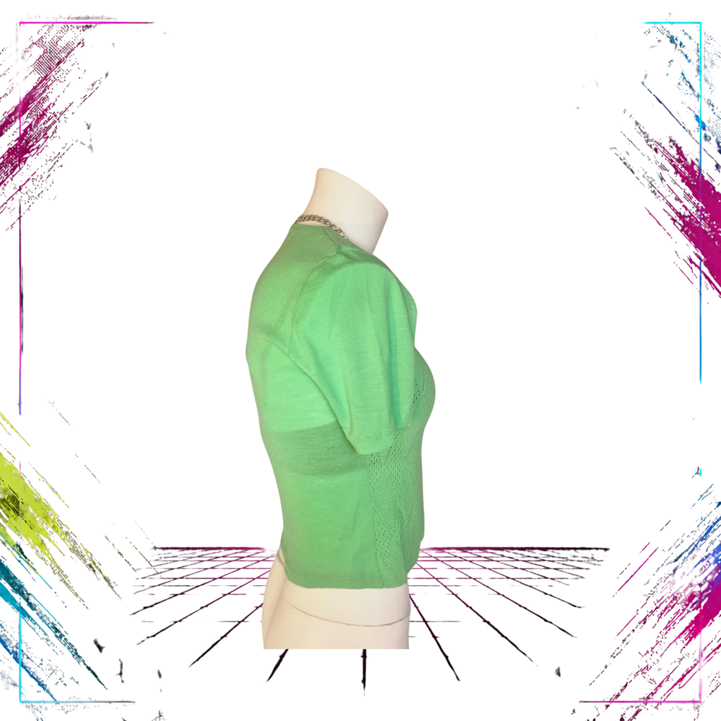 L and H or Lehtonen and Hotti Oy Vintage Knit Shirt Finnish Made 70s–80s side -theplugofvintage