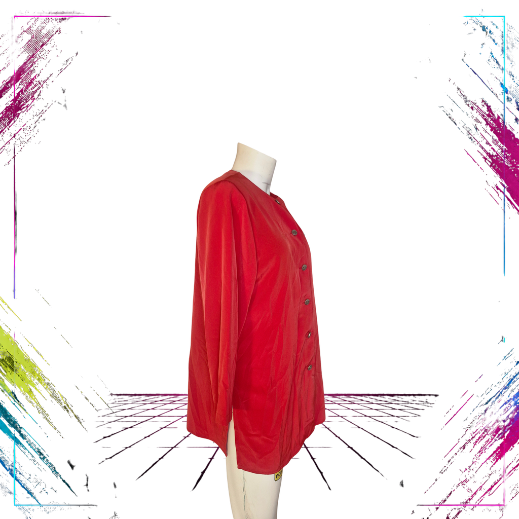Kielotuote Oy Vintage Blouse Dress  Finnish Made 1980s–90s side -theplugofvintage