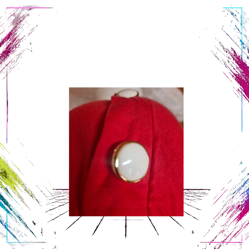 Sarafaani Oy Vintage Power Dress  Finnish Made 1980s button detail -theplugofvintage
