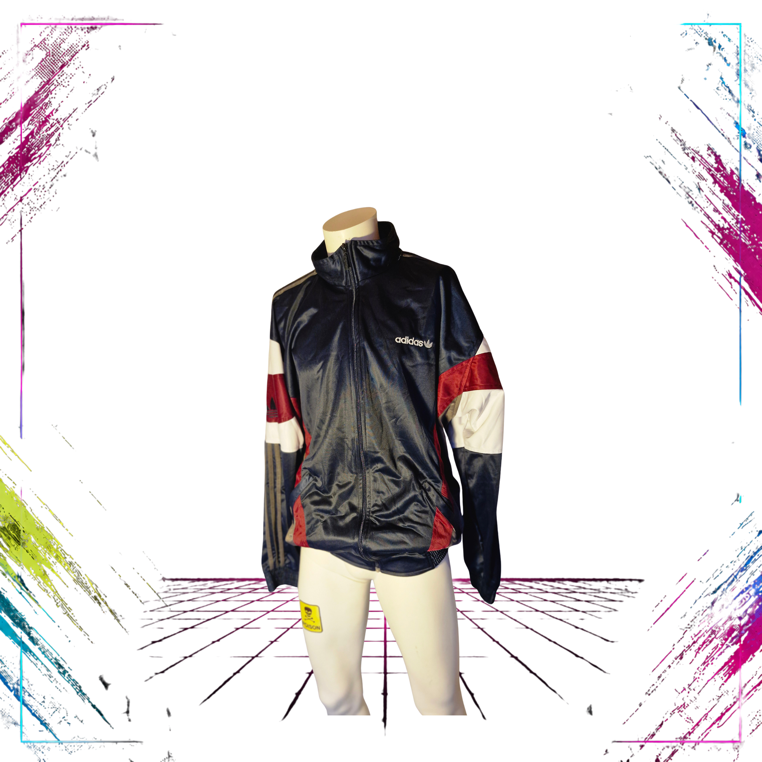 Adidas Team 90s Trackjacket front -theplugofvintage