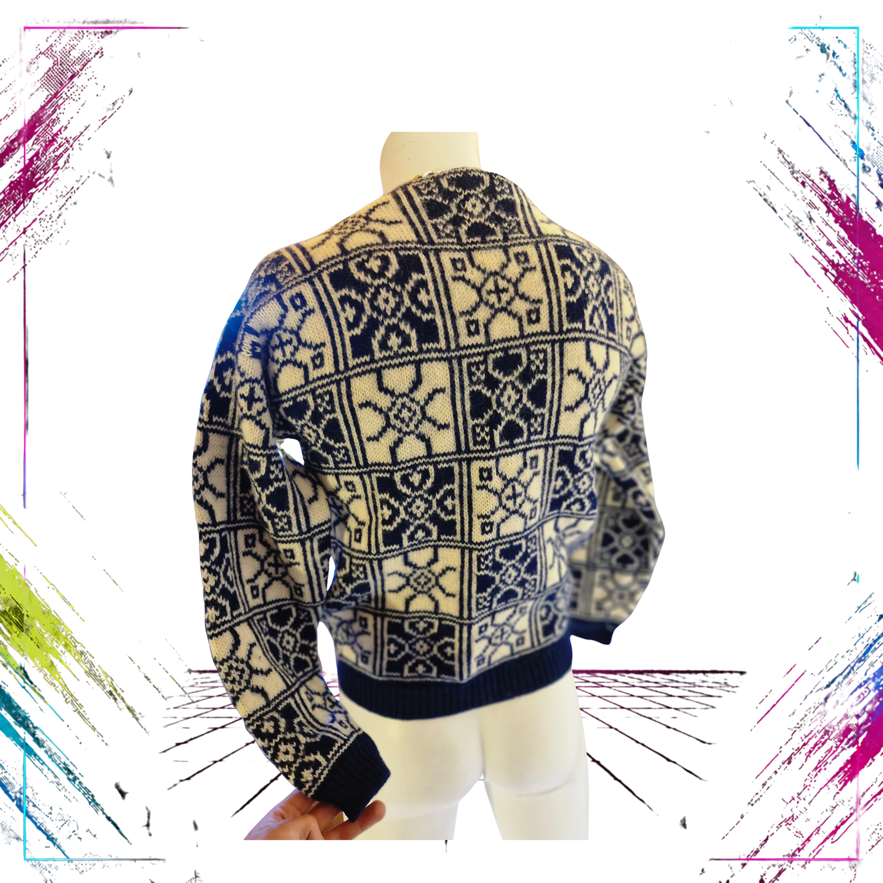 Norwegian Gjendin Vintage Wool Shirt back -theplugofvintage