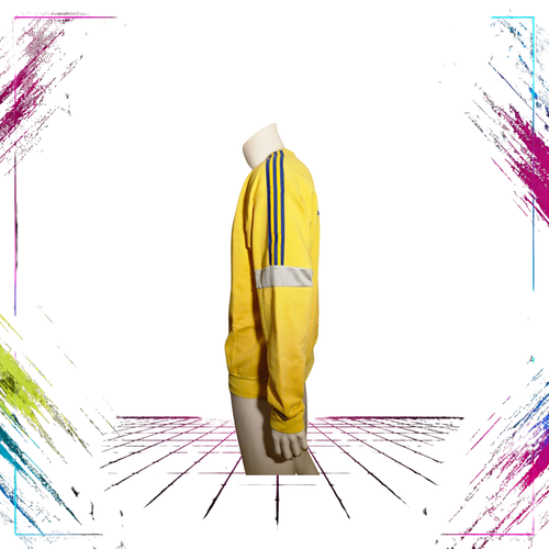 Late 80s Adidas Mekalux OY industrial crewneck — left side view — ThePlugOfVintage